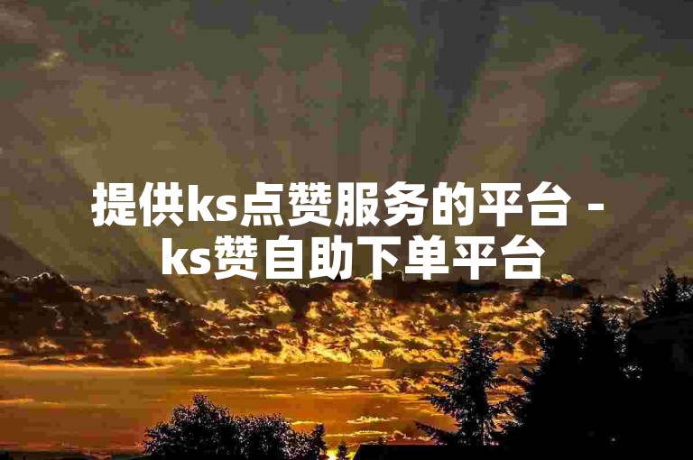 提供ks点赞服务的平台 - ks赞自助下单平台