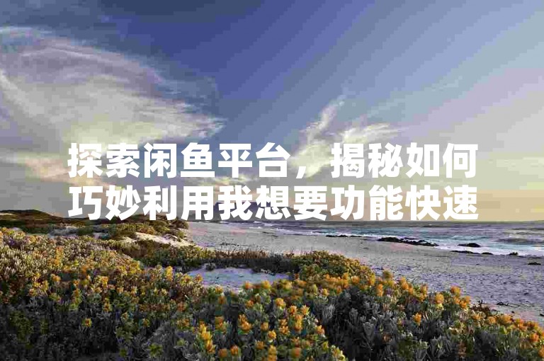 探索闲鱼平台，揭秘如何巧妙利用我想要功能快速找到心仪软件的小窍门。