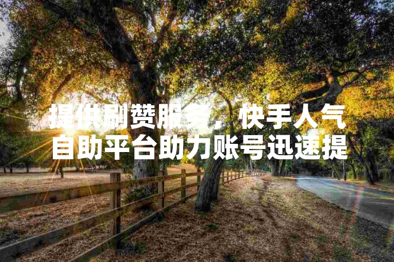 提供刷赞服务，快手人气自助平台助力账号迅速提升关注度。