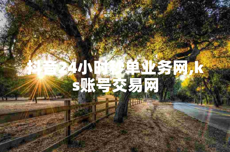 抖音24小时秒单业务网,ks账号交易网