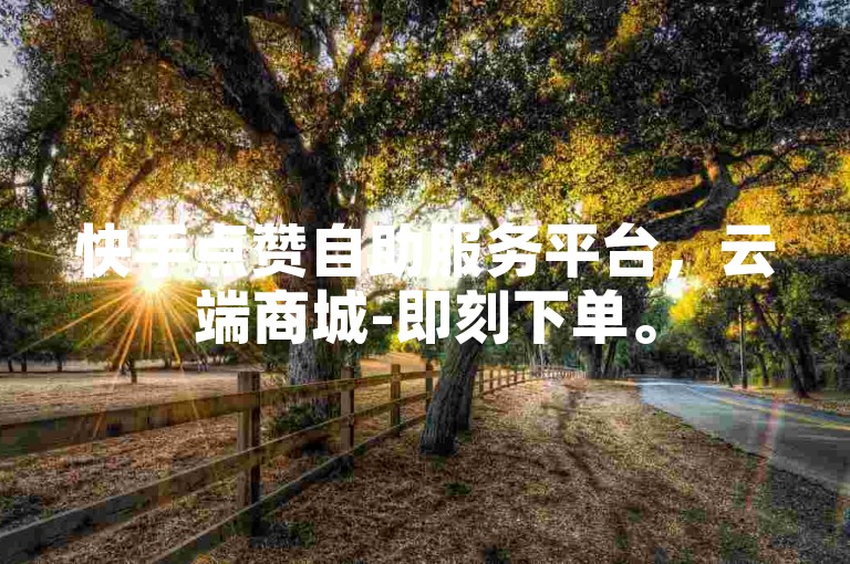 快手点赞自助服务平台，云端商城-即刻下单。