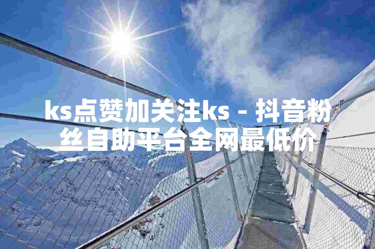ks点赞加关注ks - 抖音粉丝自助平台全网最低价