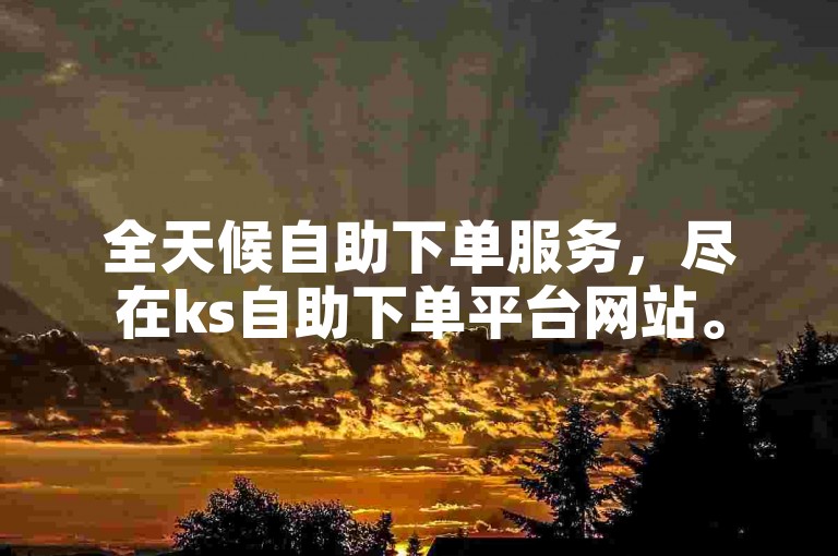 全天候自助下单服务，尽在ks自助下单平台网站。