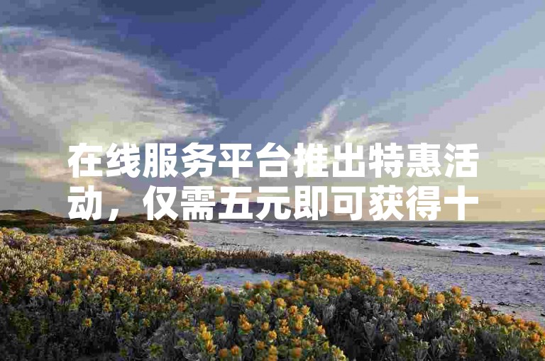 在线服务平台推出特惠活动，仅需五元即可获得十万点赞。