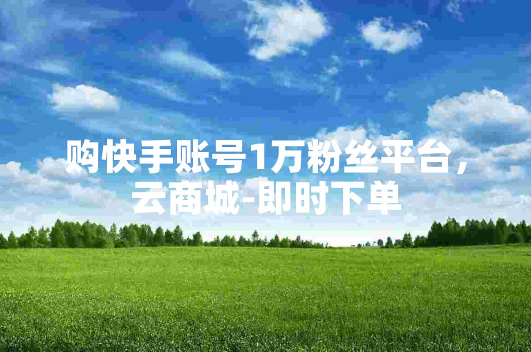 购快手账号1万粉丝平台，云商城-即时下单