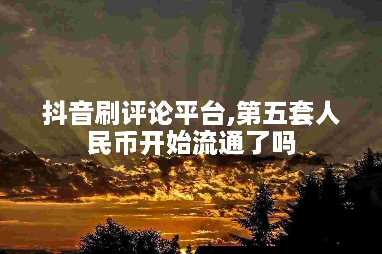 抖音刷评论平台,第五套人民币开始流通了吗