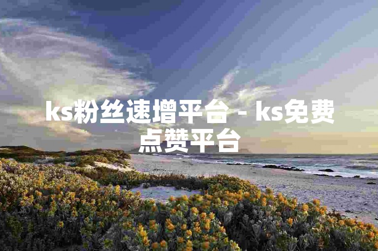 ks粉丝速增平台 - ks免费点赞平台