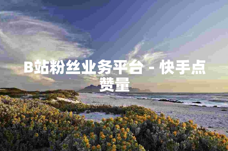 B站粉丝业务平台 - 快手点赞量500免费