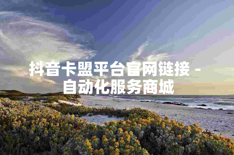 抖音卡盟平台官网链接 - 自动化服务商城