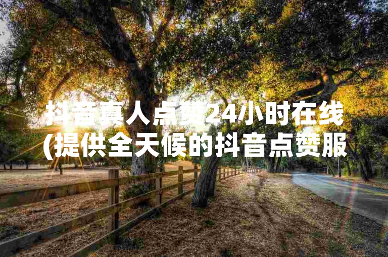 抖音真人点赞24小时在线(提供全天候的抖音点赞服务)。