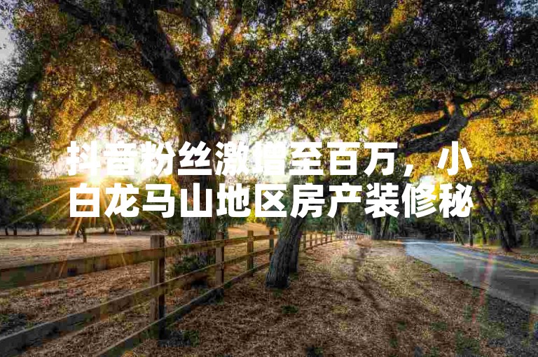 抖音粉丝激增至百万，小白龙马山地区房产装修秘籍大公开！2024年不可错过的装修指南。