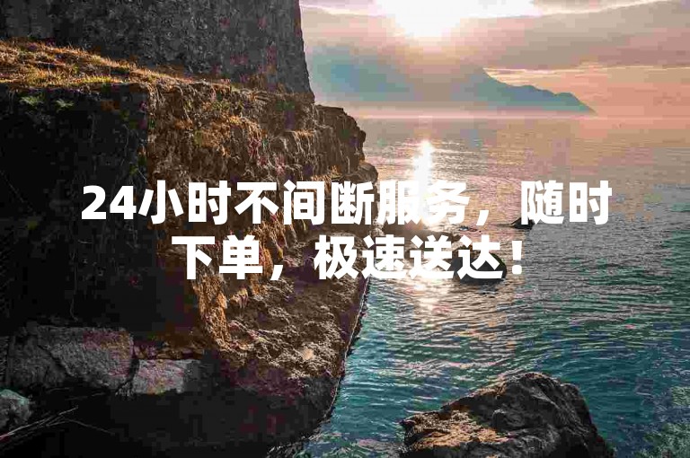 24小时不间断服务，随时下单，极速送达！