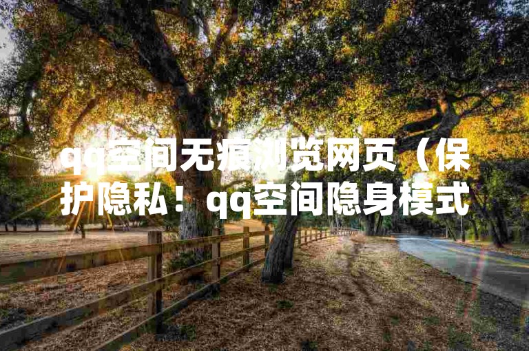 qq空间无痕浏览网页（保护隐私！qq空间隐身模式轻松浏览网页）