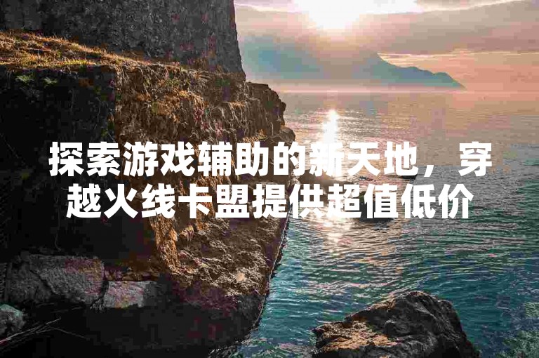 探索游戏辅助的新天地，穿越火线卡盟提供超值低价辅助服务。