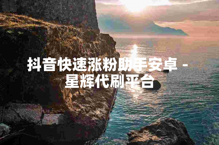 抖音快速涨粉助手安卓 - 星辉代刷平台