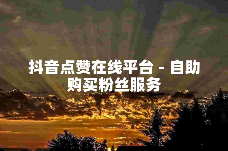 抖音点赞在线平台 - 自助购买粉丝服务