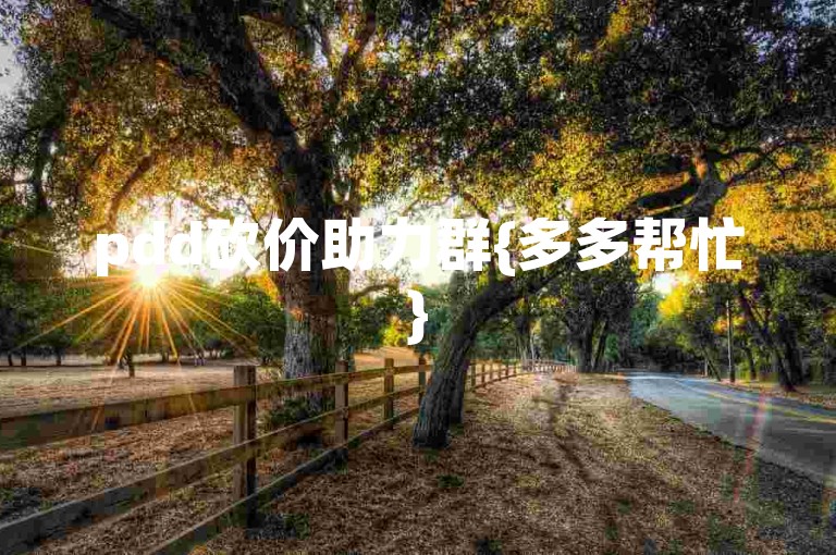 pdd砍价助力群{多多帮忙}