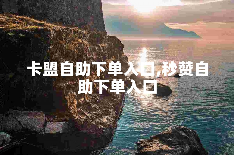 卡盟自助下单入口,秒赞自助下单入口