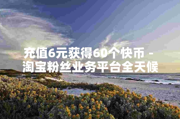 充值6元获得60个快币 - 淘宝粉丝业务平台全天候服务