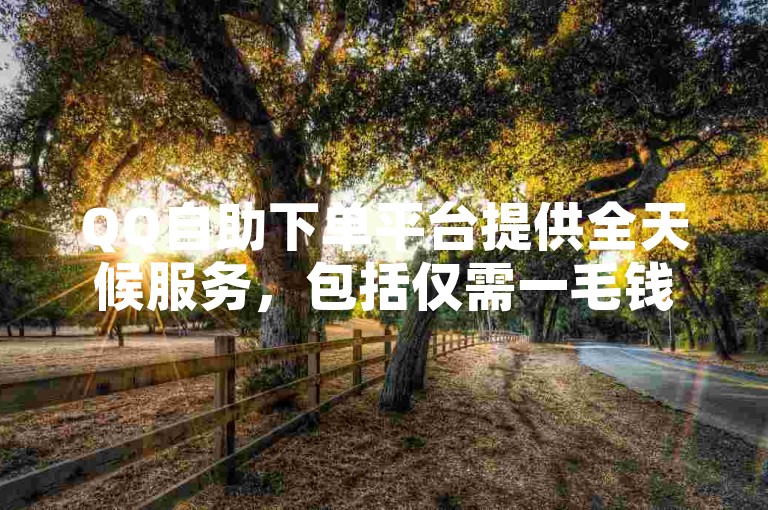 QQ自助下单平台提供全天候服务，包括仅需一毛钱即可获得10000赞的超值优惠。