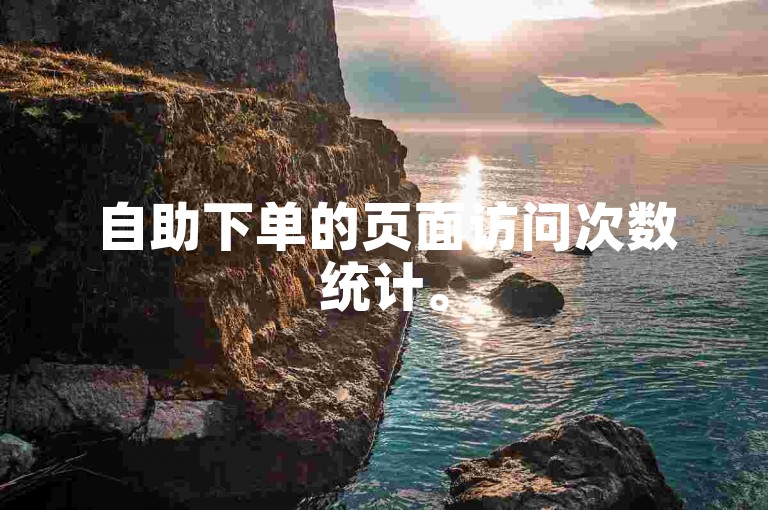 自助下单的页面访问次数统计。
