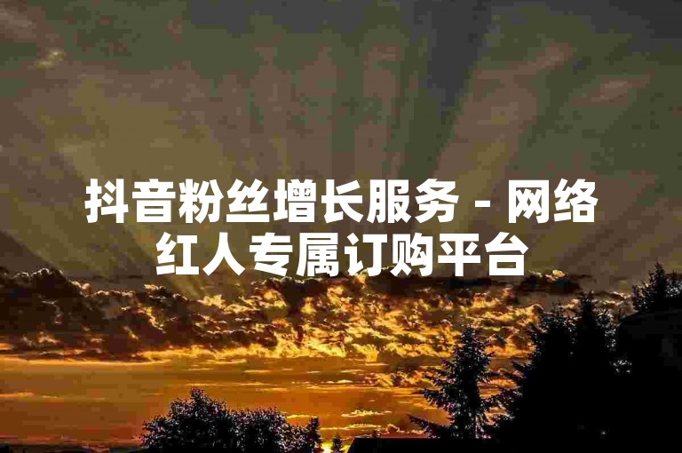 抖音粉丝增长服务 - 网络红人专属订购平台