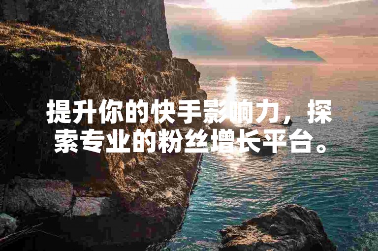 提升你的快手影响力，探索专业的粉丝增长平台。
