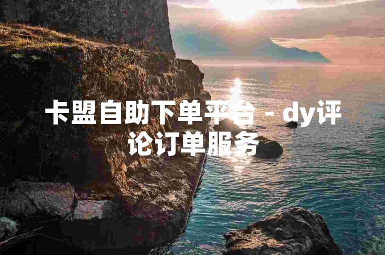 卡盟自助下单平台 - dy评论订单服务