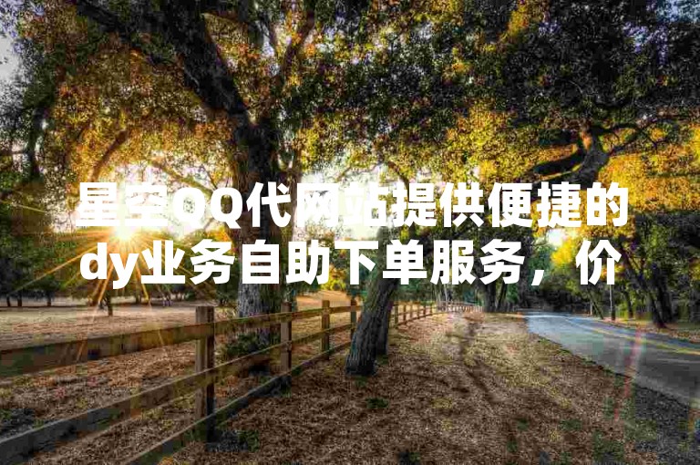 星空QQ代网站提供便捷的dy业务自助下单服务，价格优惠，助力用户快速提升业务量。