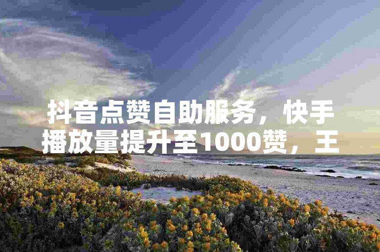 抖音点赞自助服务，快手播放量提升至1000赞，王者荣耀网页版充值全新上线！