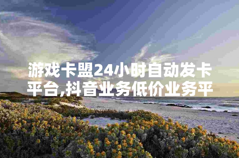 游戏卡盟24小时自动发卡平台,抖音业务低价业务平台 - 低价QQ空间说说点赞业务网。