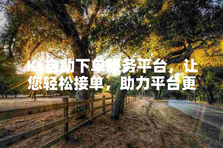 Ks自助下单服务平台，让您轻松接单，助力平台更上一层楼。