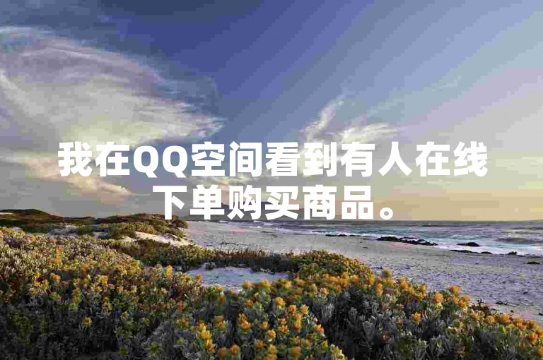 我在QQ空间看到有人在线下单购买商品。