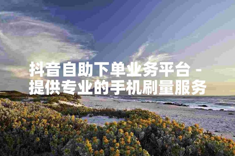 抖音自助下单业务平台 - 提供专业的手机刷量服务