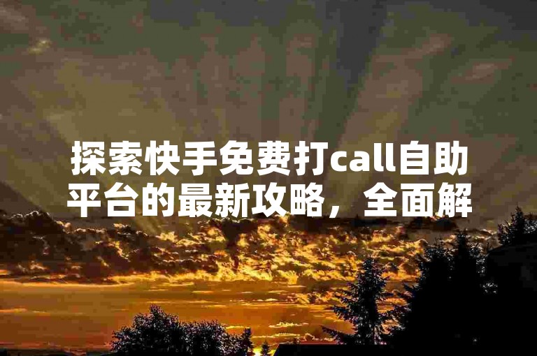 探索快手免费打call自助平台的最新攻略，全面解析快手自助平台免费打call操作步骤，2024年必备技巧！