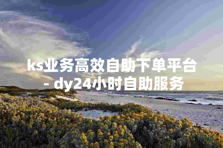 ks业务高效自助下单平台 - dy24小时自助服务