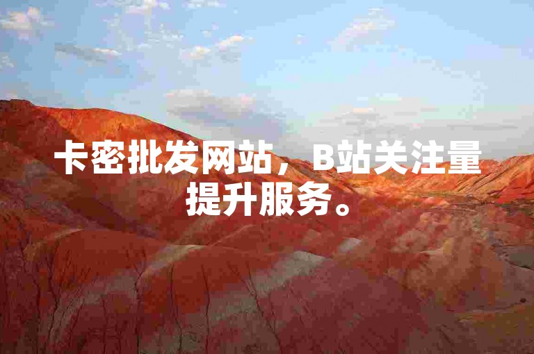 卡密批发网站，B站关注量提升服务。