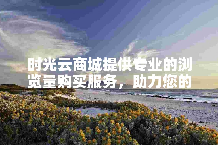 时光云商城提供专业的浏览量购买服务，助力您的社交媒体影响力迅速提升。