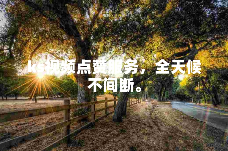ks视频点赞服务，全天候不间断。