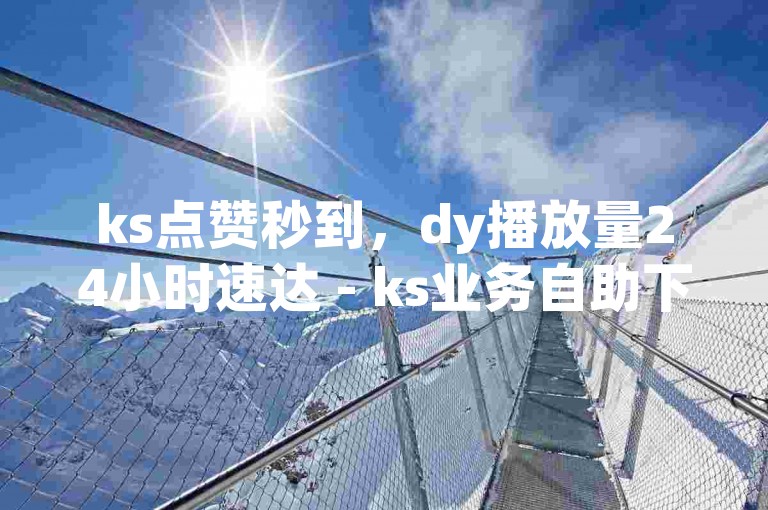 ks点赞秒到，dy播放量24小时速达 - ks业务自助下单平台 - 抖音24小时自助服务免费