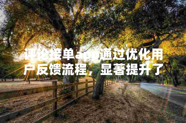 评论接单app通过优化用户反馈流程，显著提升了整体的用户体验。