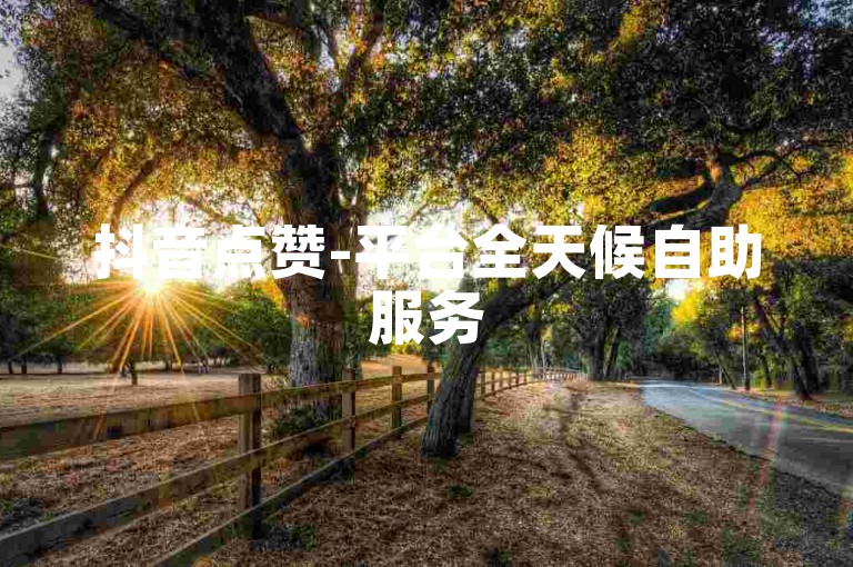 抖音点赞-平台全天候自助服务