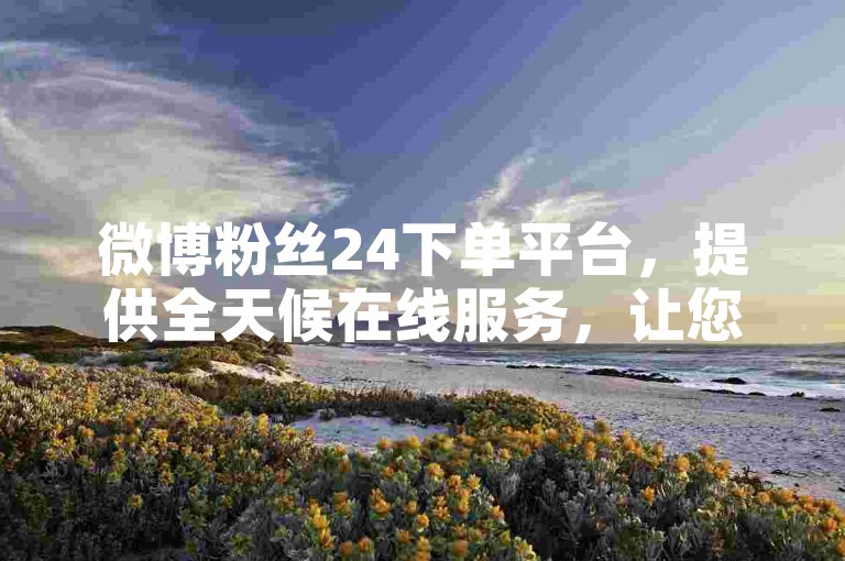 微博粉丝24下单平台，提供全天候在线服务，让您随时随地轻松下单。