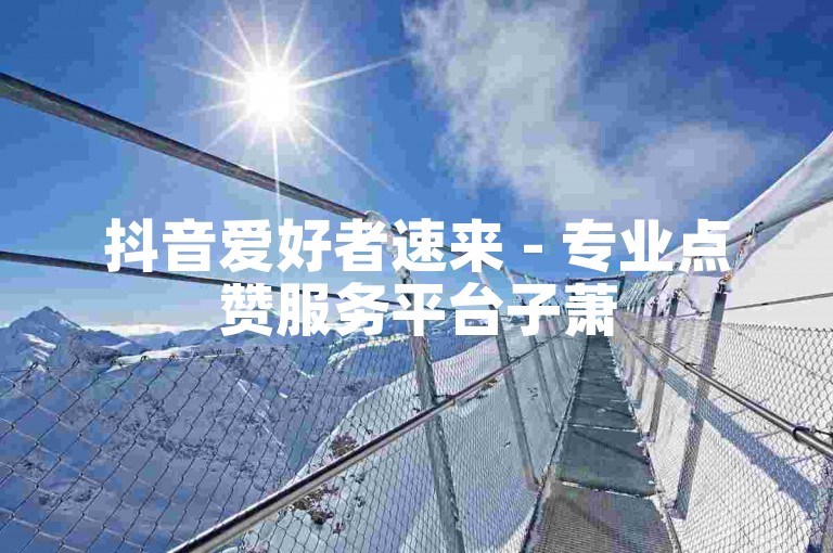 抖音爱好者速来 - 专业点赞服务平台子萧