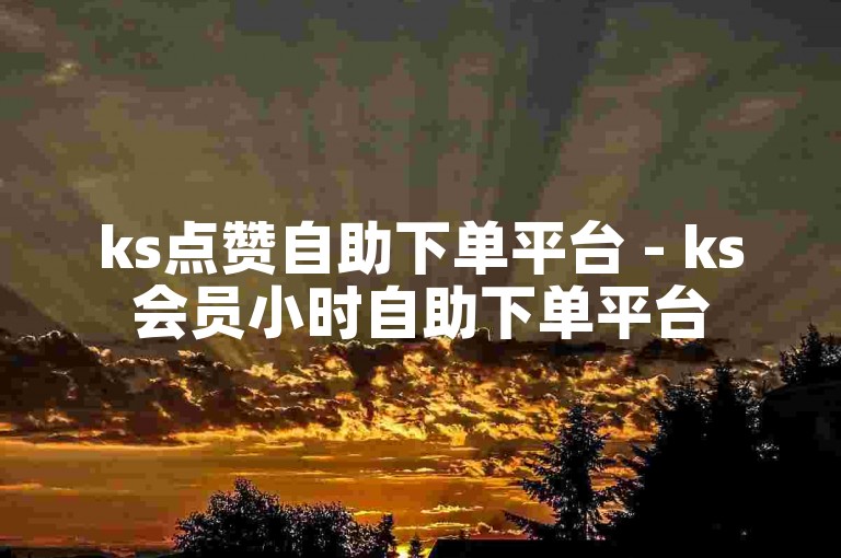 ks点赞自助下单平台 - ks会员小时自助下单平台