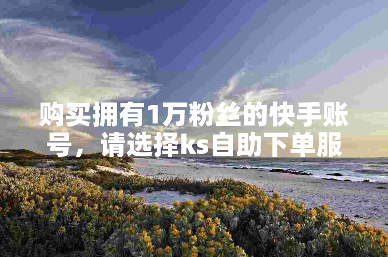 购买拥有1万粉丝的快手账号，请选择ks自助下单服务平台。