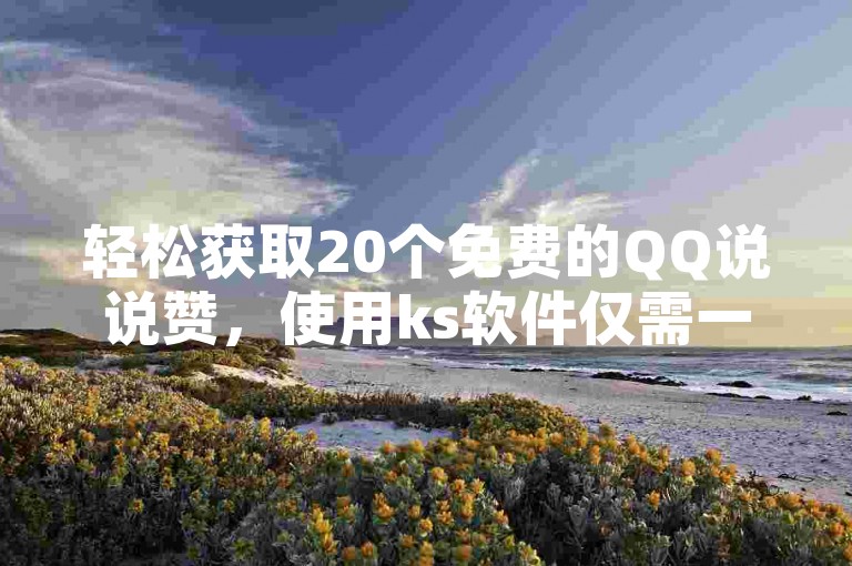 轻松获取20个免费的QQ说说赞，使用ks软件仅需一元即可享受1000个赞的快速送达服务。