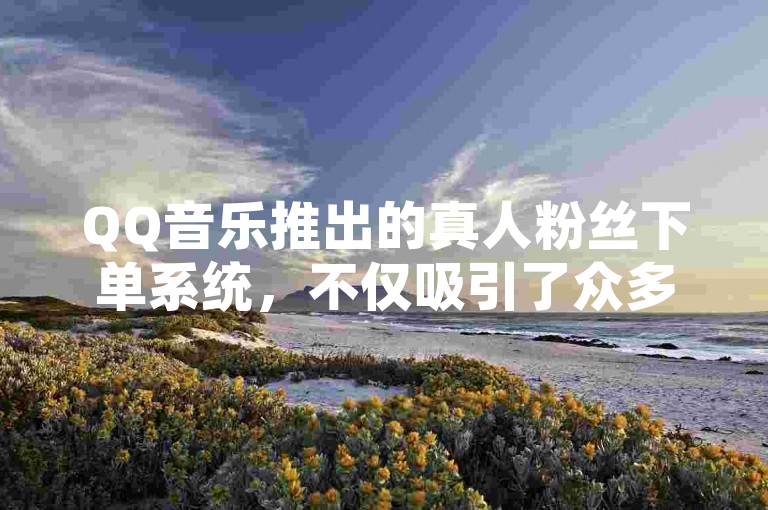 QQ音乐推出的真人粉丝下单系统，不仅吸引了众多目光，还极大地促进了用户的互动参与！