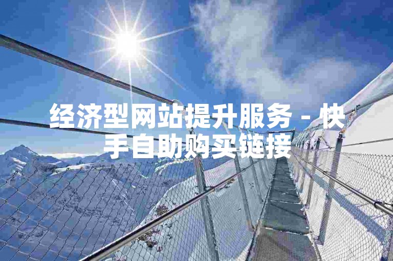 经济型网站提升服务 - 快手自助购买链接