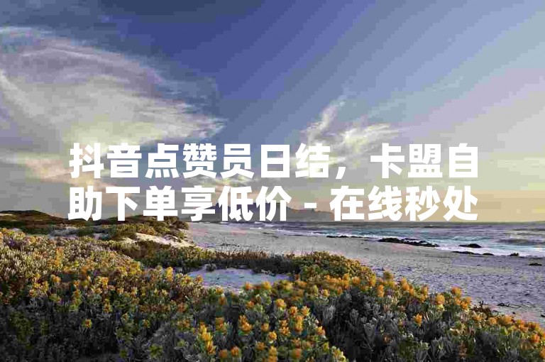 抖音点赞员日结，卡盟自助下单享低价 - 在线秒处理业务，云商城全天候服务。